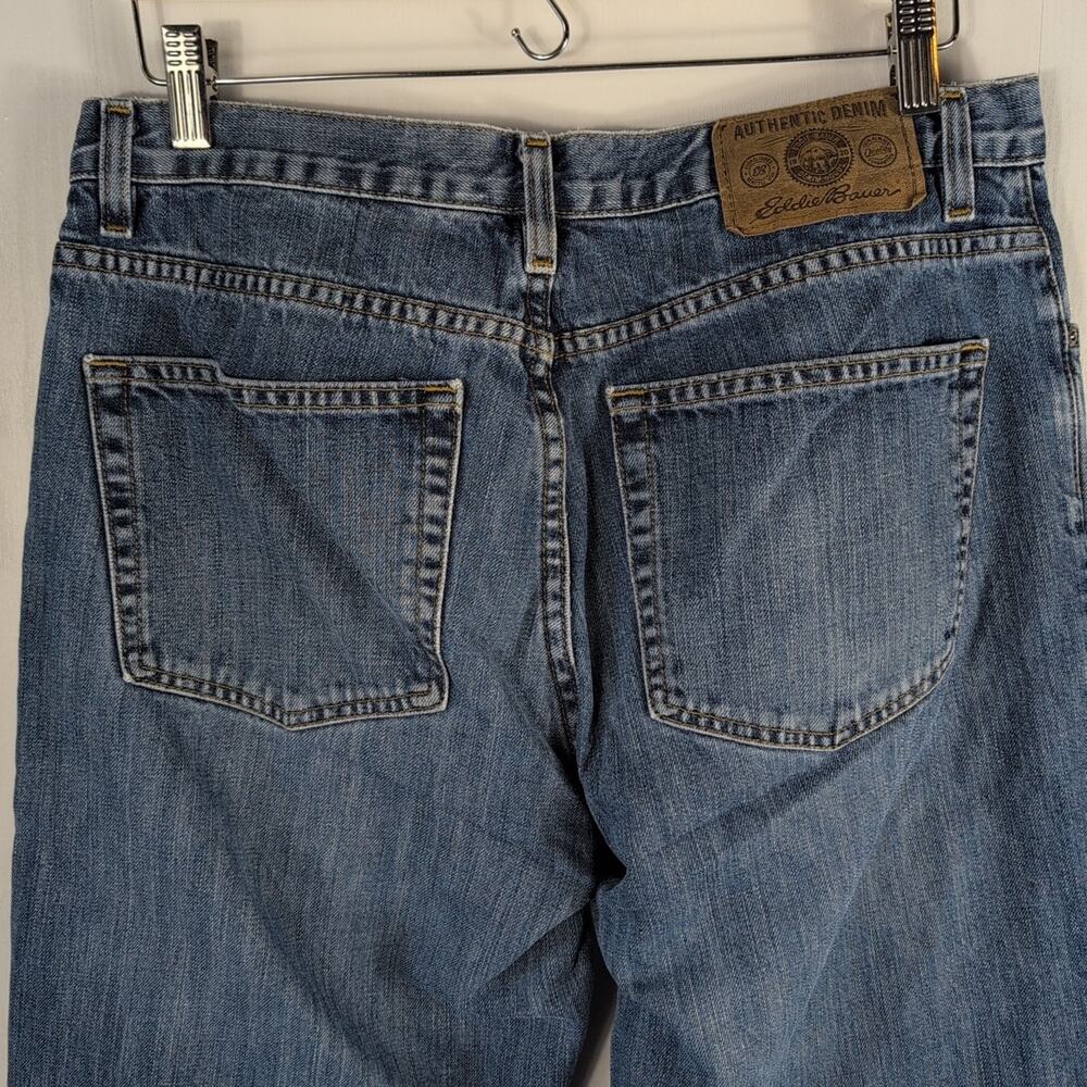 Eddie Bauer Straight Leg Jeans Men 34x30 Blue Denim Original Fit 100% Cotton - Picture 4 of 16